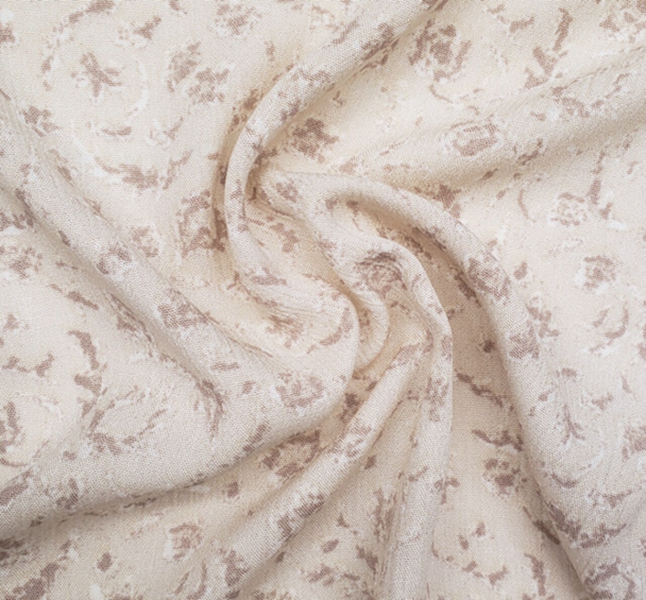1 Yard Taupe Rayon Crinkle Fabric Light and Airy with Gentle Drapey Texture for Dresses Blouses and Skirts 50/52 Inch Width